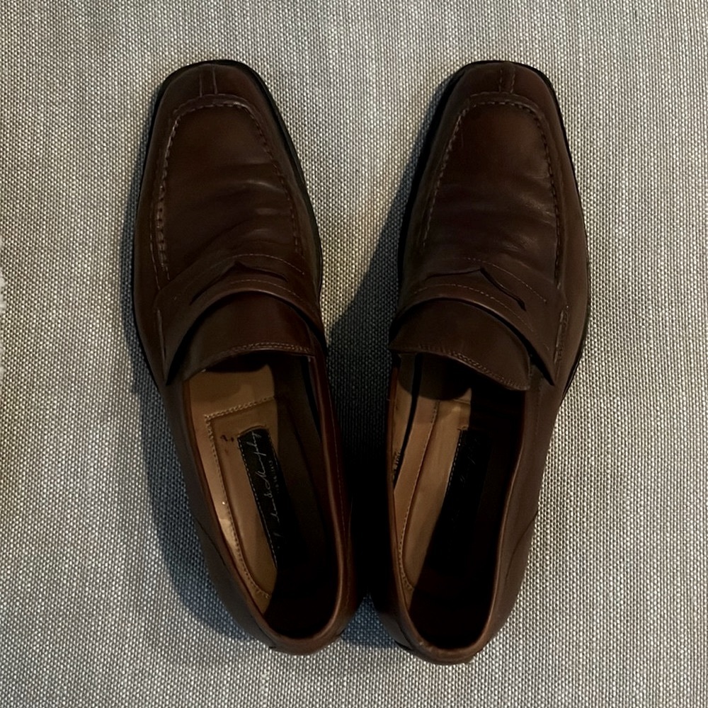 Size 12 Johnston Murphy loafers in good shape.
